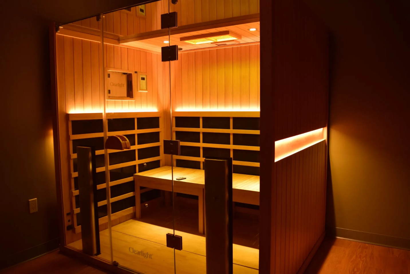 Clearlight infrared sauna at Chill N Out Clearwater wellness studio
